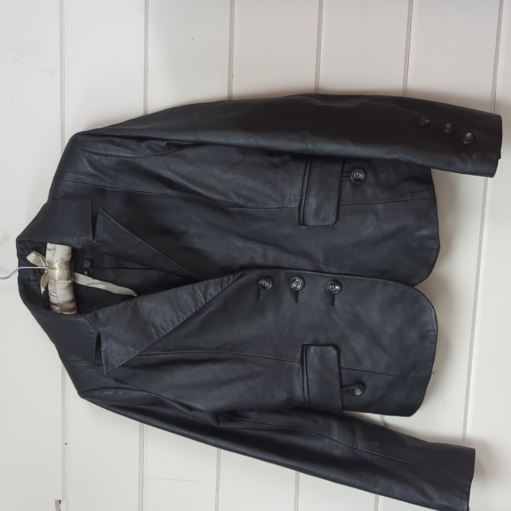 Leather blazer, size 10